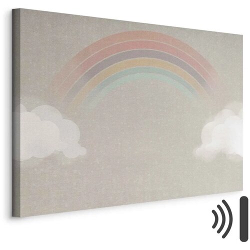  Slika - Rainy June - Colorful Rainbow Emerging from Clouds on a Bright Background 90x60 Akustična Cijene