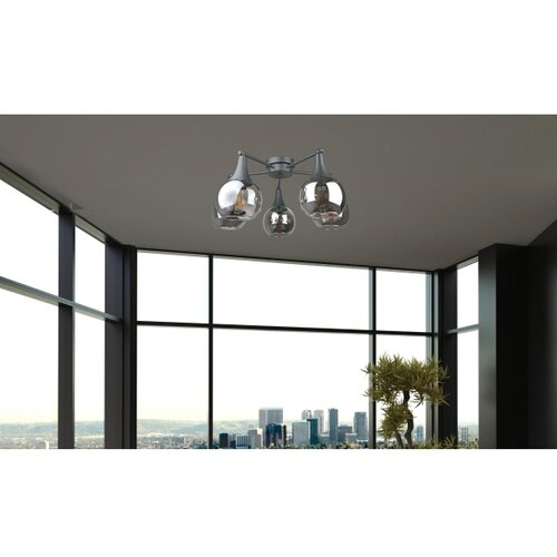  Plafonski luster STAR 5xE27/60W/230V crna/zadimljeno-crna Slike