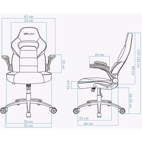 Uvi Gaming stol Chair Simple, črn Slike