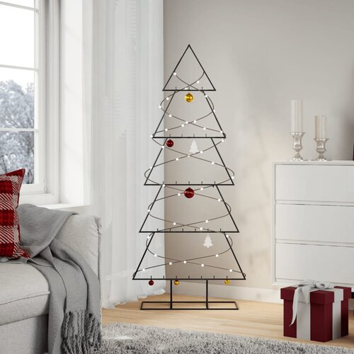 vidaXL Metalno ukrasno božićno drvce crno 150 cm Cene