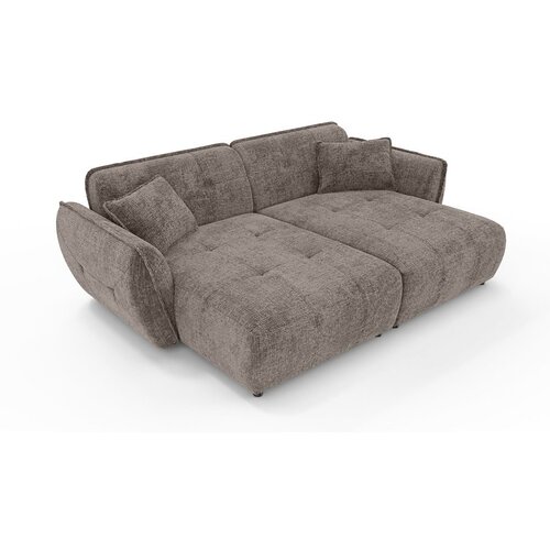 Ropez Smeđe-siva sofa od &amp;scaron;enila s ležaljkom 252 cm Nelia Big &amp;ndash; Slike