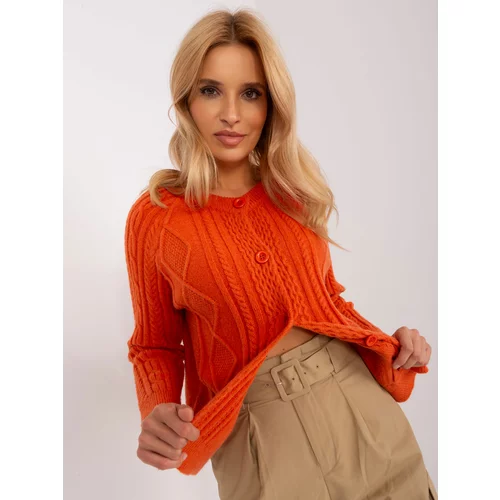 Fashion Hunters Orange women's button-down sweater