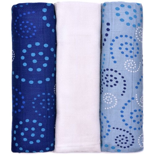 T-TOMI BIO Bamboo Diapers Spirales platnene pelene 70x70 cm 3 kom Slike