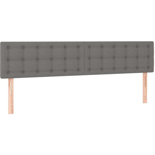  Box spring s madracem LED tamnosivi 200x200 cm tkanina Slike
