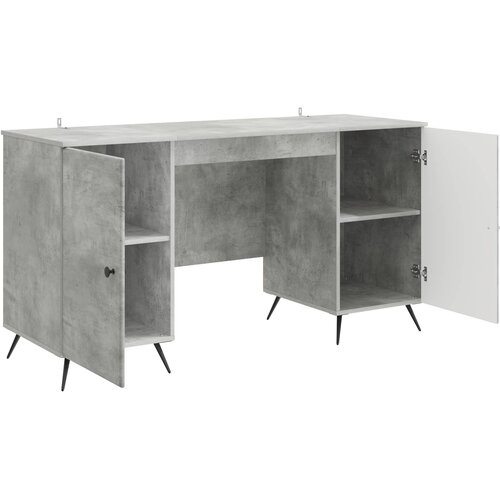  Stol Betonska siva 142,5 x 50 x 75 cm Konstruirano drvo Slike