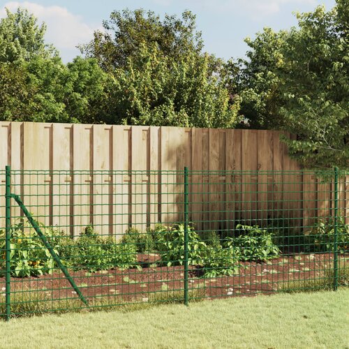 vidaXL Mrežna ograja s prirobnico zelena 0,8x25 m Cene