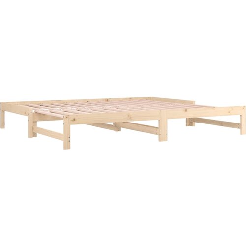  Dnevni ležaj na izvlačenje 2 x (90 x 200) cm masivna borovina Slike