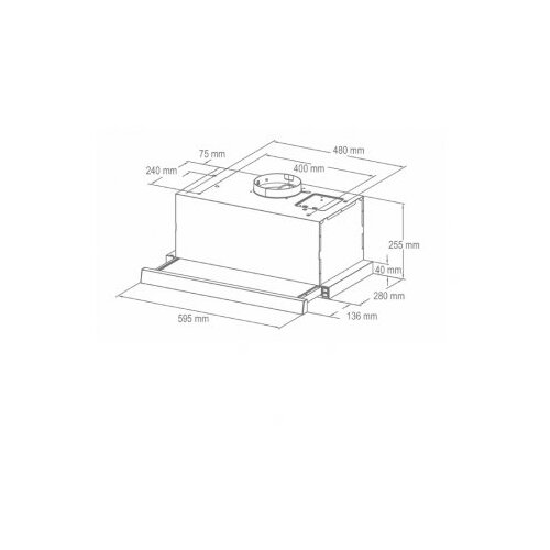  TWISTER KPE6044B Ugradna napa, 105W, crna Slike