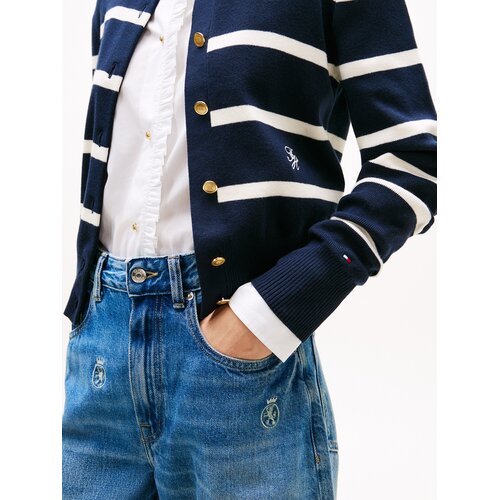 Tommy Hilfiger Ženski kardigan WW0WW49617, Teget-beli Slike