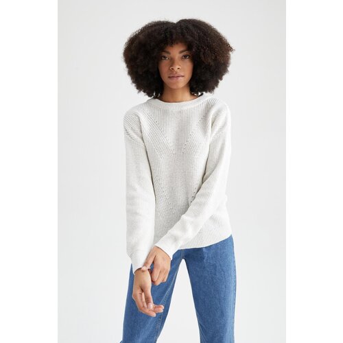 Defacto Regular Fit Basic Long Sleeve Thessaloniki Knitted Sweater Slike