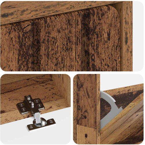  Ormar za cipele ZWOLLE 78 x 24 x 103 cm Konstruirano drvo Slike