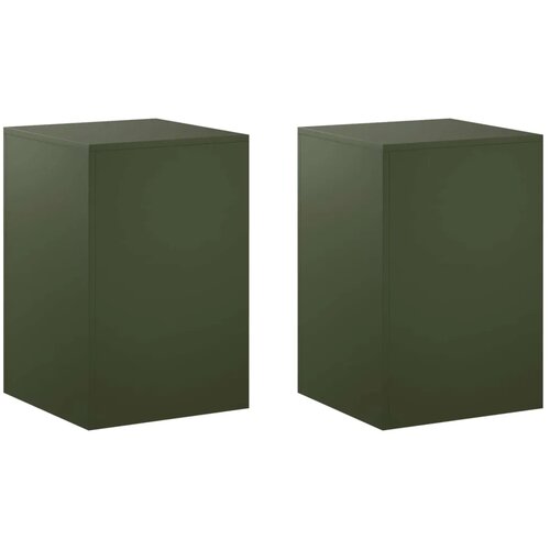 Stalak za biljke 2 pcs Maslinastozelena 40 x 40 x 60 cm Čelik - Maslinastozelena 2x (40 x 40 x 60 cm) Cijene