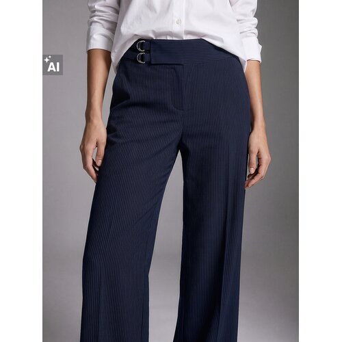 Sinsay Elegantne wide leg hlače s dodatkom viskoze Slike