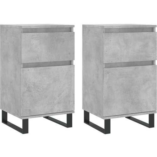 Maison Chic Komoda - Predalnik 2 kosa betonsko siva 40x35x70 cm inženirski les, (21720543) Slike