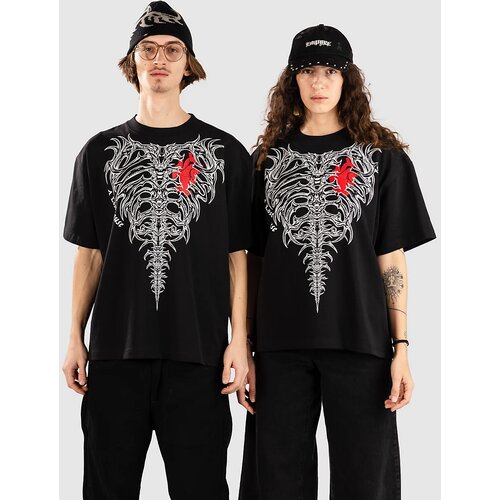 A Lost Cause Caged Boxy T-shirt limo black Slike