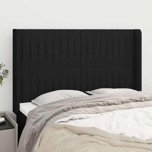  Uzglavlje s ušima crni 147x16x118/128 cm od tkanine Cijene