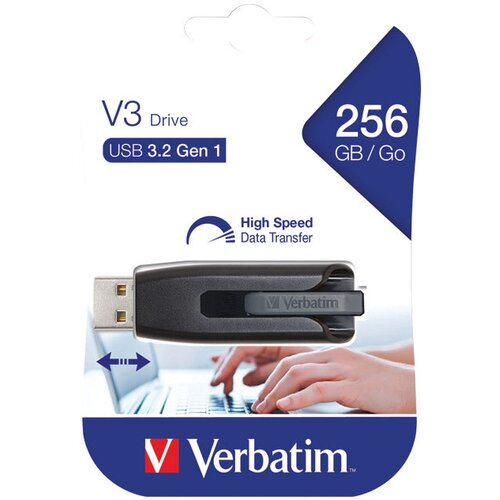  MEMORIJA USB256GB 3.2 STORE&APOS;N&APOS;GO V3 VERBATIM 49168 CRNI Cijene