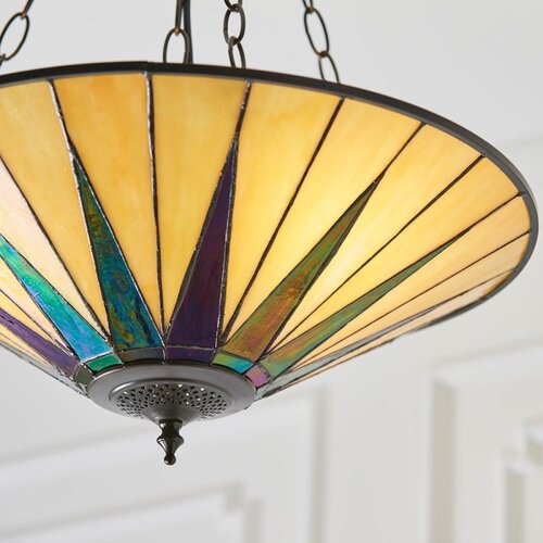  Endon 70754 - Luster na lancu Tiffany DARK STAR 3xE27/60W/230V prečnik 49 cm Slike