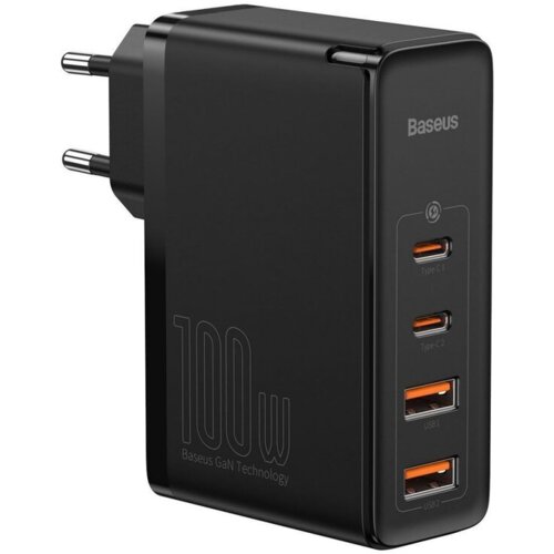 Baseus adapter hišni polnilec 220V Gun2 Pro Quick Charge 100W vhod 2x USB A in 2x Type C - Original (EU Blister) črn Cene