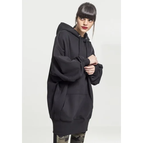 Urban Classics Women's long oversize hooded jacket black