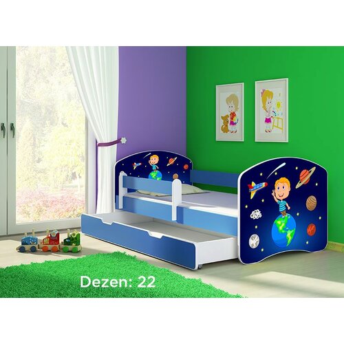 ACMA dečiji krevet ii 140x70 f + dušek 6 cm BLUE22 Cene