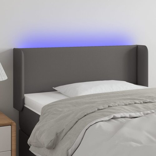 vidaXL LED uzglavlje sivo 93x16x78/88 cm od umjetne kože Cijene