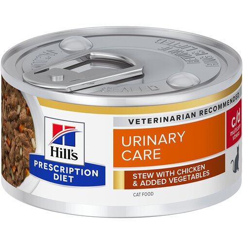 Hill&amp;rsquo;s 20 + 4 gratis! Mačja hrana Hill&amp;rsquo;s Prescription Diet 24 x 82g - c/d Multicare Stress Urinary Care s pi&amp;scaron;čancem Slike
