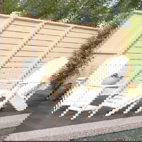 vidaXL vrtna stola adirondack s stolčkom za noge in mizico hdpe bela Cene