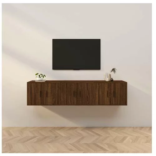  Stenska TV omarica 3 kosi rjavi hrast 57x34,5x40 cm