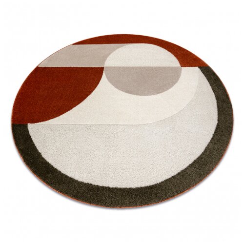 RugsX DUNE 8088 preproga krog kremna / terakota &ndash; geometrijska, struktura cercle 120 cm, (5000231788) Cene