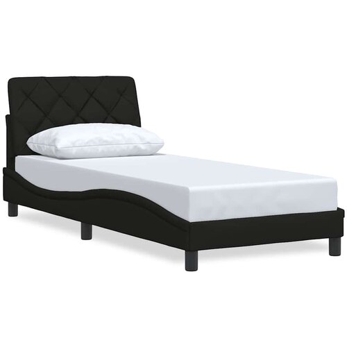  Okvir za krevet bez madraca crni 90x190cm od tkanine Slike