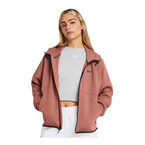 Under Armour UA Unstoppable Fleece Full Zip Women's Hoodie, Canyon Pink/Black - L, (21576204) Cene