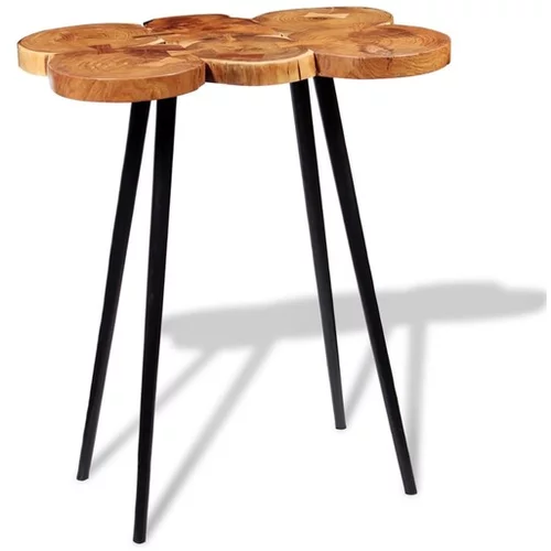  Barska mizica iz debla masiven akacijev les 90x60x110 cm