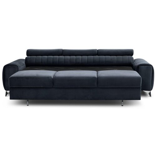 ELTAP Antracitno siva baršunasti sklopiva sofa 261 cm Laurence – Cijene