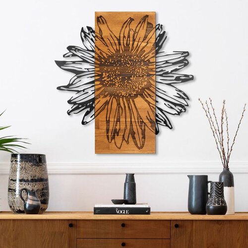 Wallxpert Rama de Oro -5 BlackWalnut Decorative Wooden Wall Accessory Slike