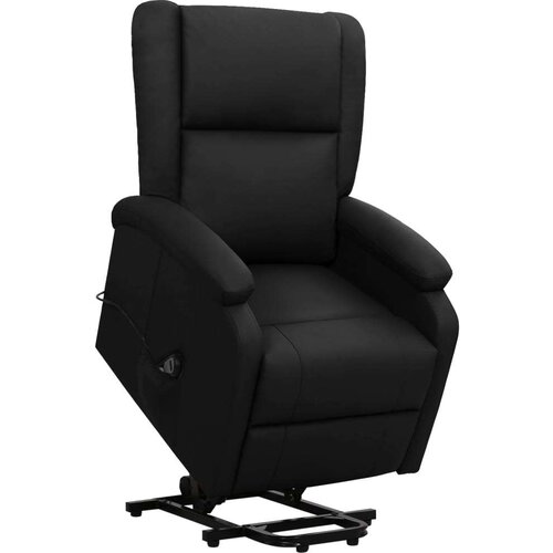 vidaXL naslonjač na podizanje od umjetne kože crni Cijene