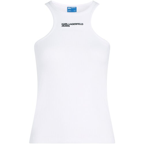 Karl Lagerfeld jeans Top temno zelena / bela Cene