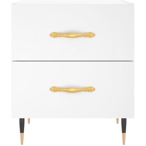  Noćni ormarići 2 kom bijeli 40x35x47,5 cm od konstruiranog drva Slike