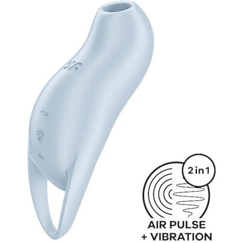 Satisfyer Pocket Pro 1 - stimulator klitorisa na baterije, zračni valovi (plavi) Slike
