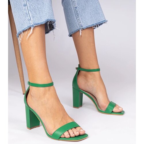 D/CEO marka niezdefiniowana Green block heel sandals Kasedi Cene