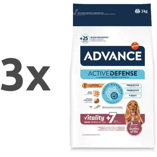 Advance Senior Medium Vitality +7 - pi&scaron;čanec 3 x 3 kg Cene