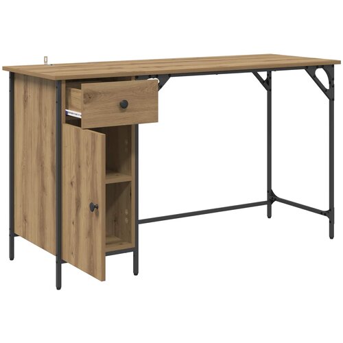  Računalni stol s ladicama Umjetnički hrast 131 x 48 x 75 cm Slike