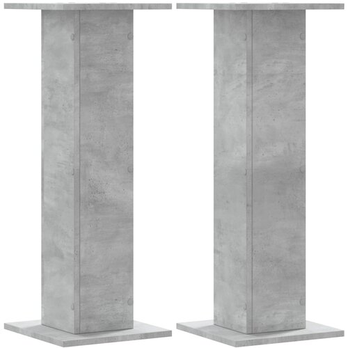  Stalci za biljke 2 kom siva boja betona 30x30x80 cm drveni Slike