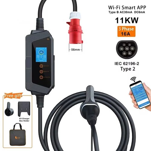  Punjač za EV Type 2 SMART -11kW- 16A (trofazni) No.9 Cene