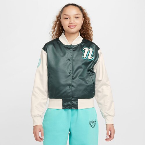 Nike G NSW VARSITY JKT GX STAR, duks za devojčice, bela FZ5563 Cene