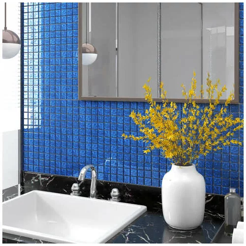  Mozaik ploščice 11 kosov modre 30x30 cm steklo