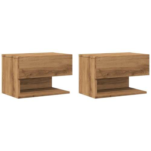 vidaXL Stenska nočna omarica 2 kosa artisan hrast Cene
