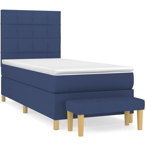 Maison Chic Box spring postelja - Vzmetna postelja z vzmetnico moder 90x200 cm blago SL19511, (21880763) Cene