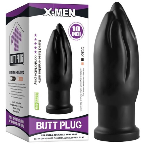 X-Men 10inch Butt Plug Black XMEN3015 Cene