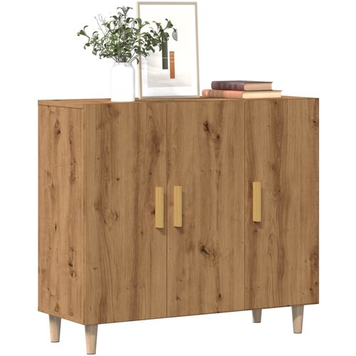 vidaXL Komoda artisan hrast 90x34x80 cm inženirski les Cene